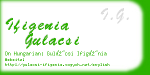 ifigenia gulacsi business card